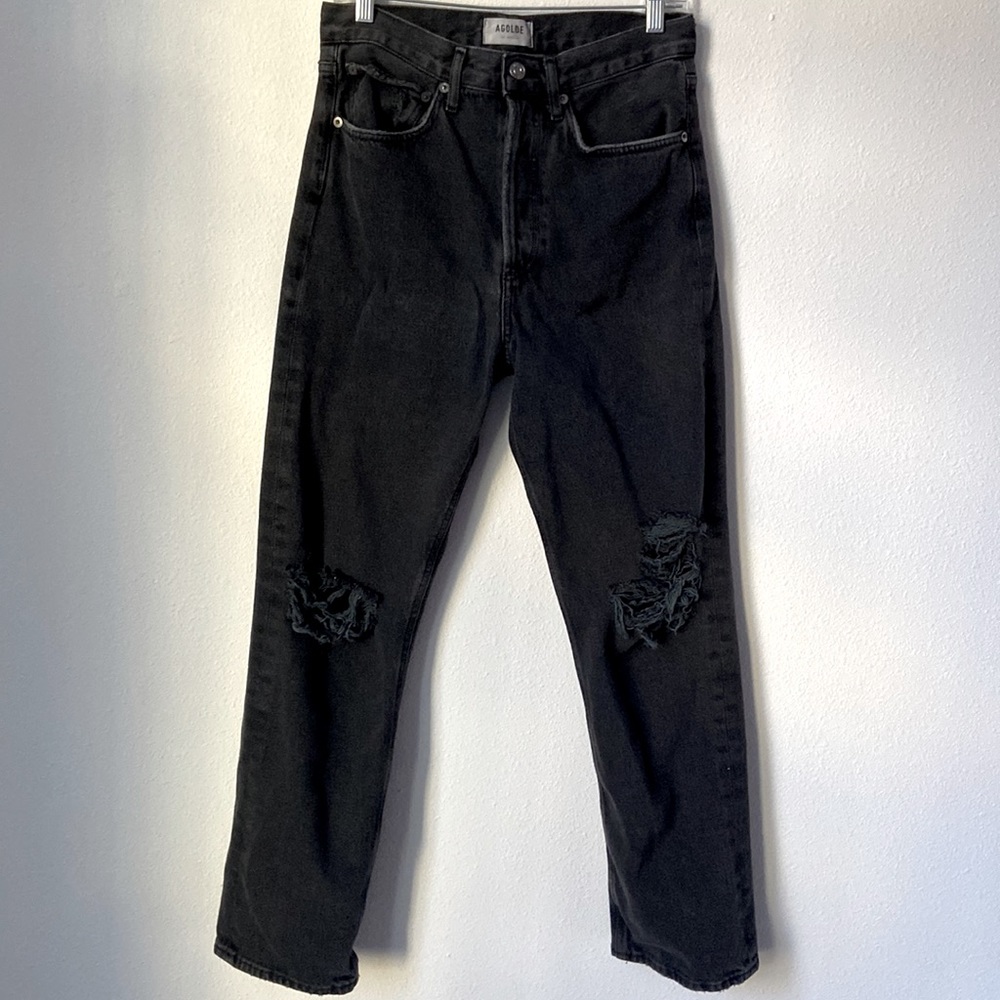 Agolde black high rise jeans